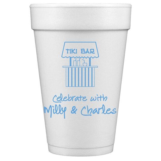 Tiki Bar Styrofoam Cups